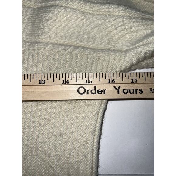 JOA Chunky Sweater Women Size Small Cream Cable Knit Ribbed Turtleneck Cabincore - Picture 6 of 13